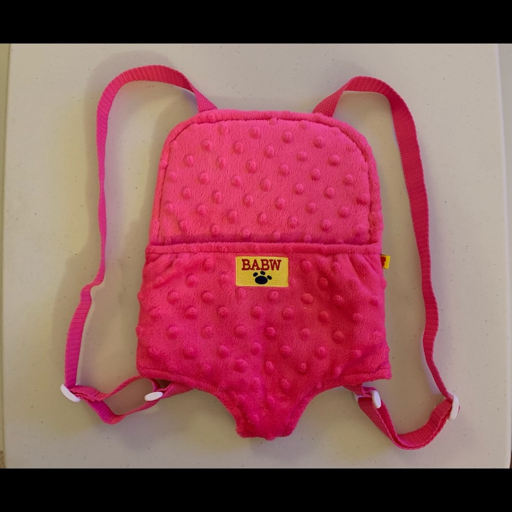Build a bear like new Pink stuffed animal carrier